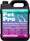 Dirtbusters Pet Pro Multi Surface (5L) Floor Cleaner Solution With Deodoriser, Pet Stain & Odour Remover For Hard Floor Cleaning Machines & Mop