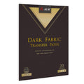 A-SUB Inkjet Printable Iron-On Transfer Paper for Dark Fabrics, 20 Sheets, 8.5x11 in - DIY T-Shirts, Totes & Bags - Code 20