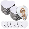 30 Pieces Sublimation Cup Coasters Blank Cup Mat Rubber for Sublimation Transfer Heat Press Printing DIY Crafts Heart