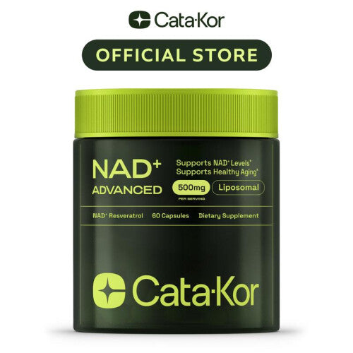 Cata-Kor NAD+ Advanced - NAD+ Supplement for Skin Aging Support, Energy, and Focus - 500mg per Serving - 60 Count (30 Day Supply)