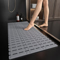 XIYUNTE Large Shower Mat Non Slip Anti Mould for Elderly- 90x40cm Bath Mat Non Slip Shower Mats for Inside Shower, Anti Slip Shower Mat with Suction Cups, Rubber Bathtub Mat, Cut to Size, Dark Grey