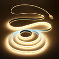 Aclorol USB 1M COB LED Strip Lights Warm White Led TV Backlight 5V 1M 3.28FT 320Leds 3000K CRI85+ COB Flexible Lights with 1M USB Powered for Bedroom Under Cabinet Kitchen DIY Lighting Project[Energy Class D]