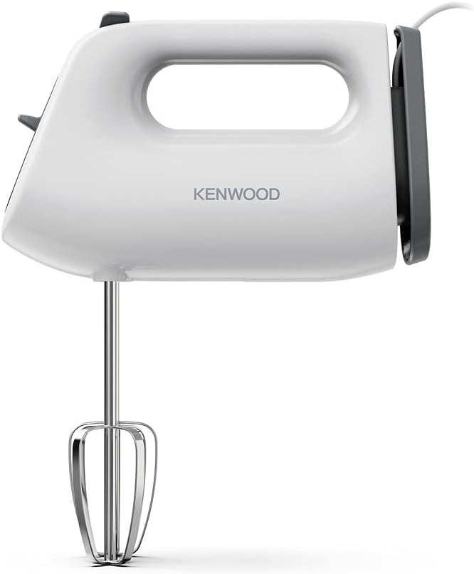 Kenwood QuickMix Lite, Lightweight Hand Mixer Twin Beaters with Slow Speed Start, SureEject Tool, Cord Wrap, HMP10.00WH, 300W Motor, Dishwasher Safe, White