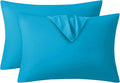 Pamposh Pillow Cases 4 Pack - Standard Size 50 x 75 cm - Double Brushed Premium Microfibre Envelope Closure Pillow Covers - Hypoallergenic Pillowcases Set Of 4 (Blue, 50 X 75 (Pack of 4))