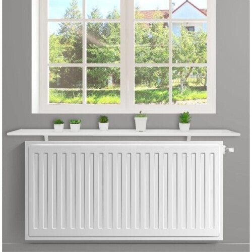 White Radiator Shelves, Including Easy Fit Brackets, Shelf sizes 120cm