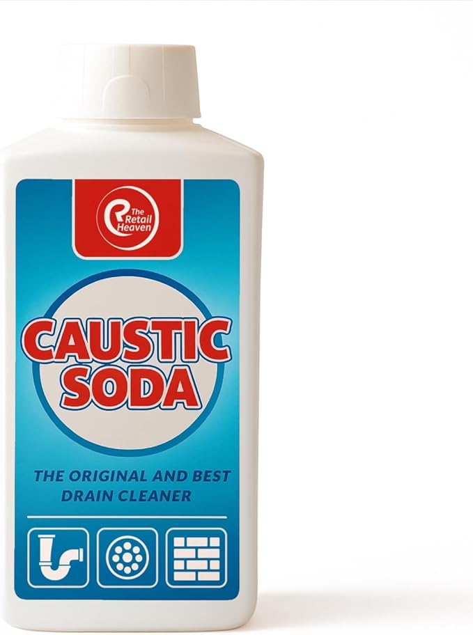 Powerful Drain Cleaner & Unblocker l 1KG Caustic Soda | Fast-Acting, Heavy-Duty Sink & Drain Cleaner | Strong & Effective | The Original & Best l Works 3x Better Than Bleach (Packaging Varies)