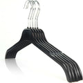 HANGERWORLD 15 Pack Strong Black Plastic Garment Coat Hangers for Clothes with Notches - All Purpose 43cm (17") (One Size, 15, count)