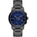 NEW Burberry  BU9365  Blue Dial Dark Grey Ion-plated Men's Watch UK SELLER