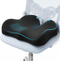 A-Pce Memory Foam Seat Cushions for Tailbone Pain Relief, Office Chair Cushion, Ergonomic Coccyx Cushion for Home, Office, Car and Wheelchair, Car Seat Cushions for Driving, Black