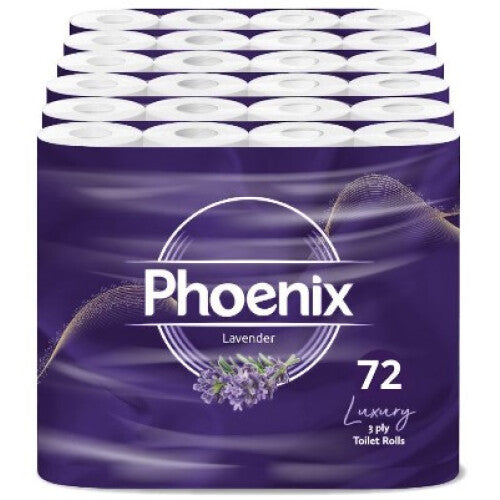 72 Toilet Rolls Lavender Fragranced 3 Ply
