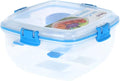Sistema Salad TO GO | Lunch Box with Individual Compartments, Travel Cutlery & Dressing Pot| 1.1L | BPA-Free | Assorted Colours
