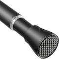 AIZESI Tension Rods for Curtains 28 to 48Inch(70-130cm:22mm) Black Extendable Curtain Poles,Shower Curtain Pole Spring Tension Rod No Drill Adjustable Curtain Rod for Clothes Windows,Bathroom