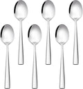 Otto Koning - Leipzig –Stainless Steel Teaspoons, Tea Spoons with Mirror Polished Finish, Coffee Spoons with Modern and Elegant Design. (6 Pieces)