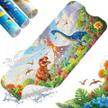 XIYUNTE Baby Bath Mats Non Slip Anti Mould, Cartoon Kids Bath Mat Non Slip, 100x40cm Extra Large Baby Shower Mat Bath Mat with Suction Cups & Drain Holes, Machine Washable