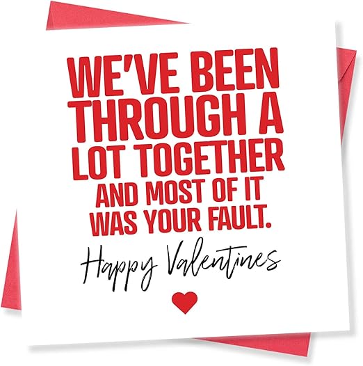 Funny Valentines Card – Cheeky Valentines Card for Him or Her – Valentine’s Day Card for Husband, Wife, Boyfriend or Girlfriend – Made in UK