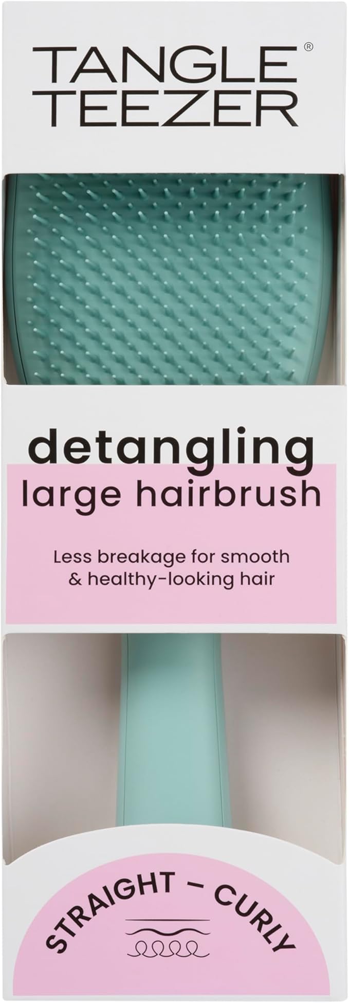 Tangle Teezer Large Ultimate Detangler Hairbrush - For Wet & Dry Hair - Detangling Brush for Thick, Curly & Long Hair - Two-Tiered Teeth Reduce Breakage & Eliminate Knots - Large Paddle - Marine Teal