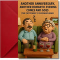 LimaLima Wedding Anniversary Card Funny Romantic Evening Design For Him & Her Husband & Wife