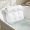 Luxury Bath Pillow for Tub – Soft 3D Mesh Spa Cushion with 6 Strong Non-Slip Suction Cups – Ergonomic Neck, Shoulder & Back Support – Quick Dry, Fits All Bathtubs