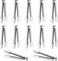Serving Tongs,Buffet Tongs, ACAUTO Stainless Steel Food Tong Serving Tong Small Serving Tongs Stainless Steel Mini Appetizer Tongs (13 CM(12 Pack))