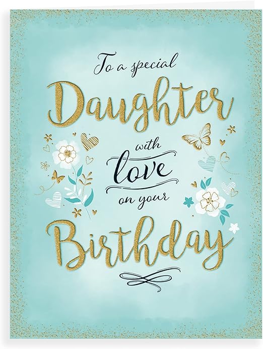 Piccadilly Greetings Piccadilly Greetings Modern Birthday Card Daughter - 8 x 6 inches