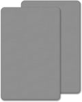 2 x Next to Me Crib Fitted Sheets (85 x 51 cm) | Hypoallergenic,Ultra Soft Brushed Microfibre Oeko-tex Standard100 Sheets | Comfy & Breathable Sheets For Girl & Boy (Grey, 85 x 51 cm)