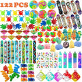 122Pcs Party Bag Fillers Unisex Party Favours for Kids Assortment Toys for Boys Girls Classroom Prizes Rewards Goodie Loot Bag Fillers Birthday Party Gift Bags (122pcs Mixed)