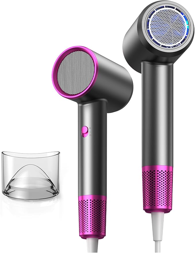 Hair Dryer Fast Dry 1800W Professional Ionic Hairdryer, Super Compact & Lightweight with Even Heat Anti-Static, Frizz-Control, Quick Drying, Energy Saving, Hairdryers for Women & Man