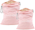 2 Pack Laundry Bags, Travel Laundry Bag for Dirty Clothes, Swimming Yoga Bathing Suit Workout Washing Wet Dry Bag, Pink