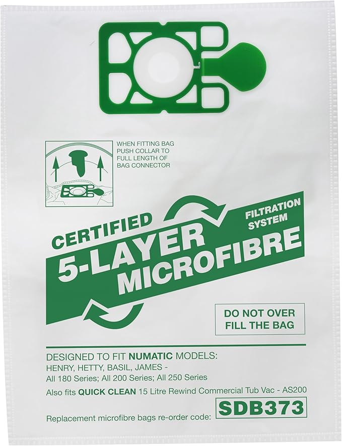 First4Spares 20 x Numatic Henry Hetty HEPAFLO Hoover Bags Vacuum Cleaner Cloth Hepa Flo Bag