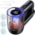 Electric Lint Remover, 2000mAh Rechargeable Bobble Shaver for Clothes and Furniture, Adjustable 3-Speed, 6-Leaf Blade, LED Display, Quick and Effective Removal of Pills and Bobbles (Black)