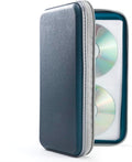 UENTIP 48 Capacity CD Case Portable Hard Plastic DVD Case CD Organizer Wallet Protective DVD Storage, Dark Blue96, 96, Classic