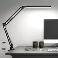 SKYLEO LED Desk Lamp with Clamp - LED Desk Light for Office - 3 Color Modes X 10 Brightness Levels - 1100LM - Memory Function - 12W Study Lamp - Black[Energy Class F]