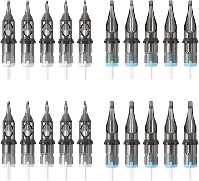 Tatooine Cartridge Needles Set, 20Pcs Mix Size (RL3 RL5 MI5 MI7) for Tattoo Machine Pen, Makeup Supplies Tattoos Accessories