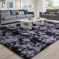 Aspire Homeware Rugs Living Room - Dark Grey Area Rugs for Bedroom Anti Slip - Modern Super Soft Thick Pile Fluffy Shaggy Rug Non Shedding (Tye-Dye Grey, 120x170 cm)