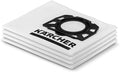 Kärcher Original Fleece Filter Bag KFI 357: 4 pieces, 3-ply, extremely tear-resistant and robust, custom-fit for Kärcher Wet and Dry Vacuum Cleaners and Carper Cleaners, SKU: 2.863-314.0