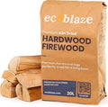 9KG Ecoblaze Premium Kiln Dried Hardwood Logs - Fire Logs, Firewood, Kindling Wood, Fire Pits & Pizza Oven Wood - High Heat Log For BBQ, Hardwood Woods for Wooden Burner - Eco-Friendly and Sustainable