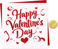 Valentine’s Day Card for Husband, wife, Red Foil Design, Gold Sticker 150 x 150 mm, Premium 350 GSM, Made in the UK