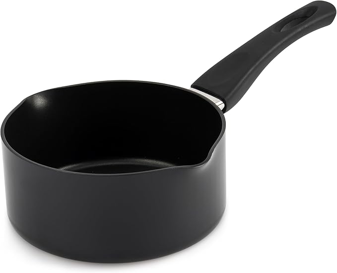 Induction Base Saucepan Nonstick Sauce Pot for Induction, Gas and Electric Hobs, Non Stick Milk pan with Pour Spout (14cm)