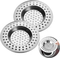 2 Pcs Sink Strainer, Stainless Steel Sink Strainer Plug, Drain Hair Catcher, Protector Shower Drain Cover, Sink Stopper Drain Filter for Kitchen, Bathtub, Bathroom, 2.95 "/ 7.5 cm