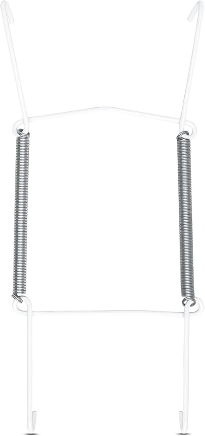 Invisible Plate Hangers for Wall | Decorative Dish Display Holders Hanging Wires Spring Hook Holder Fit to Hang on Wall (White Plate Hanger) (20 - 25 cm)