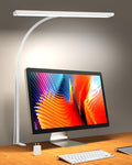 160 LED Desk Lamp - Super Bright Dimmable Clamp Lamp for Home Office with 3 Colour Temperatures and 10 Brightness Levels, Office Lamp with 10W USB Adapter