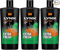 Lynx 3-in-1 Shower Gel Jungle Fresh 12 Hours of Long Lasting Refreshing Fragrance Body Wash with Plant-Based Moisturisers for Men for Naturally Soft Skin, 700ml Pack of 3