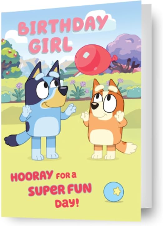 BLUEY BIRTHDAY GIRL BIRTHDAY CARD
