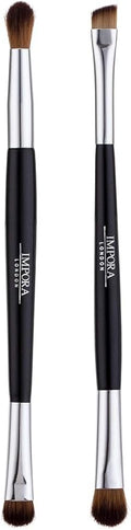 Eye Brush Set – Double Ended Makeup Brushes by Impora London. Eyeshadow Tools for Blending, Defining, Smudging, Shading. Perfect for Travel.