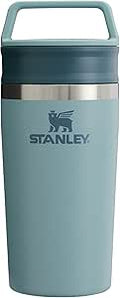 STANLEY 1913 Cafe to-Go Travel Mug 0.35L - Keeps 4 Hours Hot - 5 Hours Cold - Stainless Steel Thermal Mug - Dishwasher Safe - Easy-Carry Handle - Insulated Coffee Cup - Shale