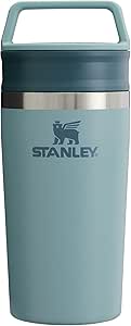 STANLEY 1913 Cafe to-Go Travel Mug 0.35L - Keeps 4 Hours Hot - 5 Hours Cold - Stainless Steel Thermal Mug - Dishwasher Safe - Easy-Carry Handle - Insulated Coffee Cup - Shale