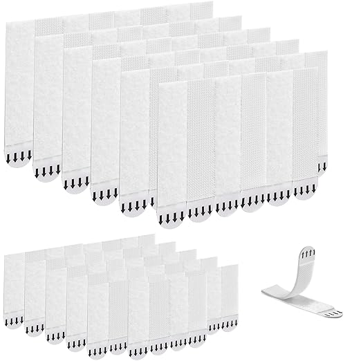 GAOHAN 48 Pairs(96 Strips) Picture Hanging Strips Heavy Duty,Picture Canvas Hanger Without Nails,Photo Frame Stickers for Wall,Damage Free Adhesive Poster Refill Mounting Strips(92 * 19mm,55 * 16mm)
