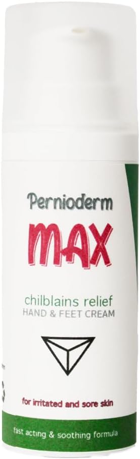 Pernioderm Max Relief Chilblains Cream 50ml | Intense Relief Formula for Irritated Sore Skin | Zinc, Witch Hazel & Tea Tree…