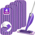 Spray Mop Refill Pads for Flash Powermop, 4PCS Microfibre Mop Pads Washable for Household Wet Dry Floor Mop, Reusable Mop Head Replacement for Hardwood Laminate Floor Cleaning