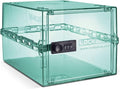 Lockabox One™ | Premium Lockable Medicine Box (10L) | Lightweight & Hygienic Medicine Lock Box | Made In Britain | External Size 31 x 21 x 17 cm (Light Medi Green)